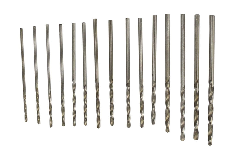 15pc Drill Bit Assortment 1.05-2mm