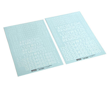 1/48 Squadron Decals - USA 45 Degree White Lettering Set