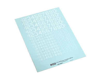 1/48 Squadron Decals - USA 60 Degree White Numbers Set