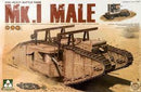 TAK2031 - 1/35 Takom WWI Mk I Male Heavy Battle Tank w/Crane & Flat Trailer (2 in 1)