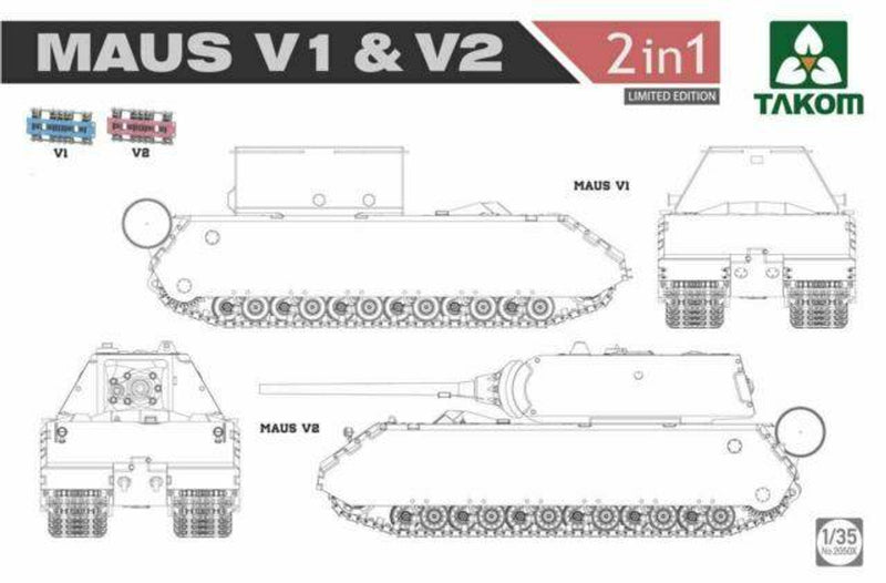 WWII German Maus V1/V2 Super Heavy Tank (2 in 1) (Ltd Edition)
