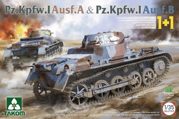 PzKpfw I Ausf A & B Tanks (2 Kits)