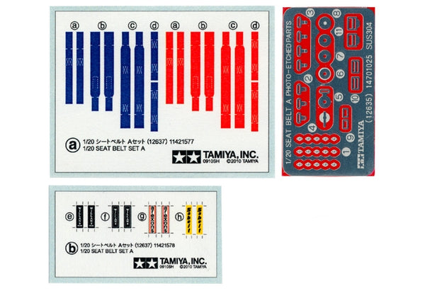 TAM12637 - 1/20 Tamiya Seat Belt Set A