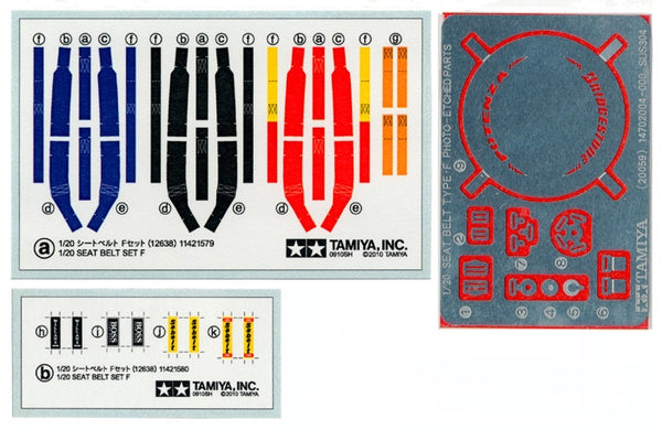 TAM12638 - 1/20 Tamiya Seat Belt Set F