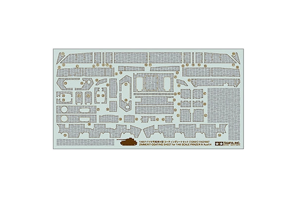 TAM12661 - 1/48 Tamiya Pz IV Zimmerit Coating Sheet