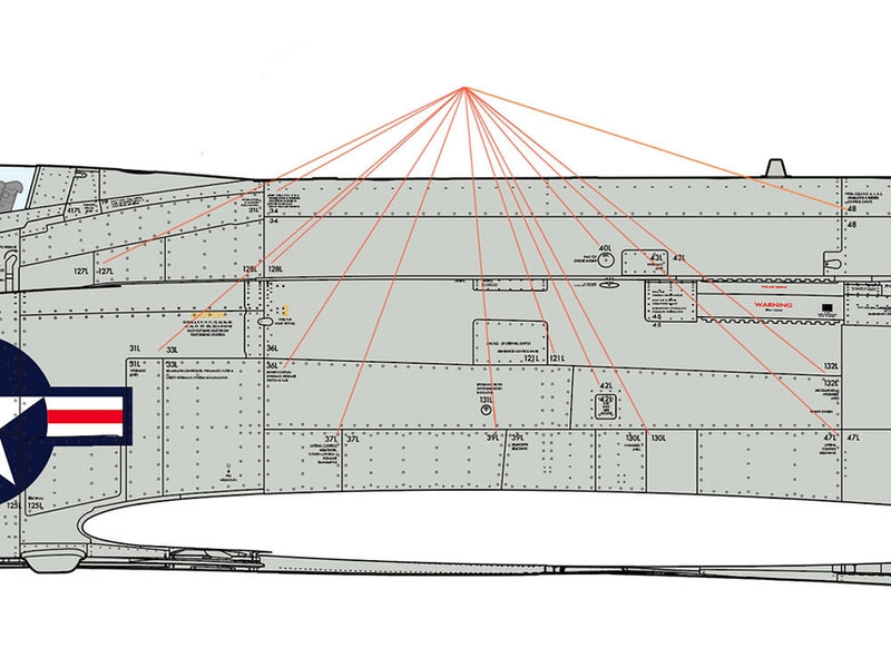 TAM12692 - 1/48 Tamiya F4 Phantom II Access Door Decal Set A