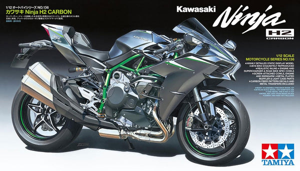 TAM14136 - 1/12 Tamiya Kawasaki Ninja H2 Carbon Motorcycle
