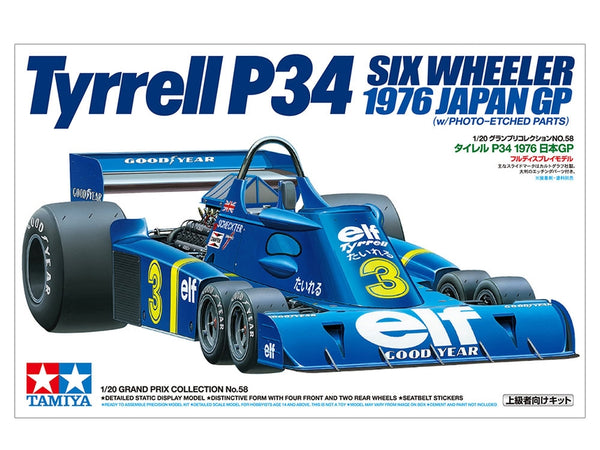 TAM20058 - 1/20 Tamiya Tyrrell P34 Six Wheeler Race Car