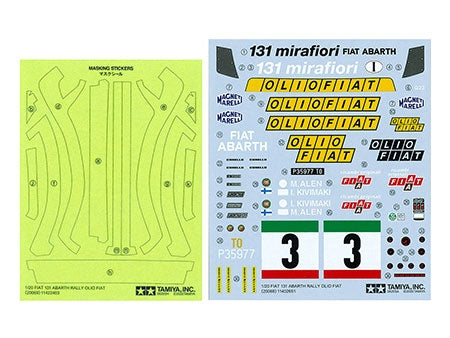 TAM20069 - 1/20 Tamiya Fiat 131 Abarth Rally 0lio Race Car