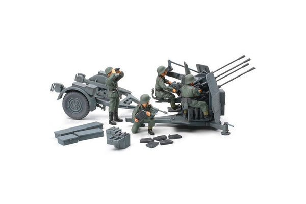 TAM32554 - 1/48 Tamiya German 20mm Flak 38 Gun w/Trailer & 4 Crew