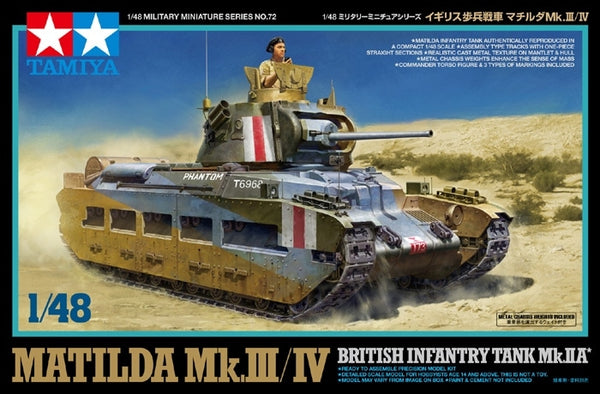TAM32572 - 1/48 Tamiya Matilda Mk III/IV British Mk IIA Infantry Tank
