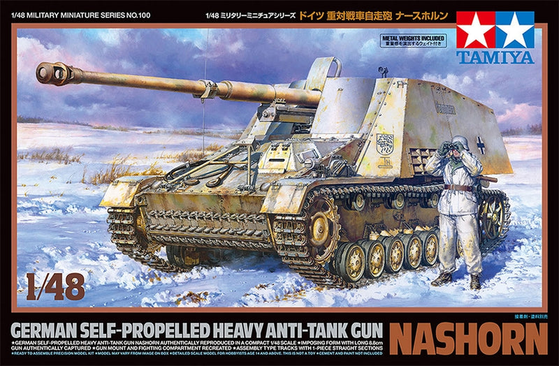 TAM32600 - 1/48 Tamiya German Nashorn Self-Propelled Heavy Anti-Tank Destroyer w/8.8cm Pak 43/1 Gun