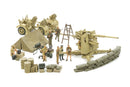 TAM37009 - 1/48 Tamiya German 88mm FlaK 37 Gun w/8 Crew Siege of Tobruk