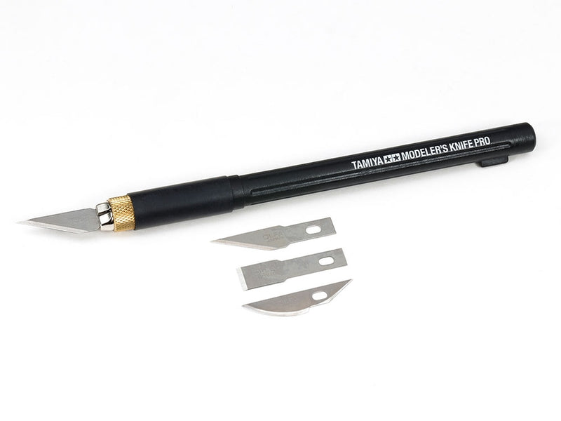 TAM74098 - Tamiya Modeler's Knife Pro w/6 Blades Straight, Curved & Chisel