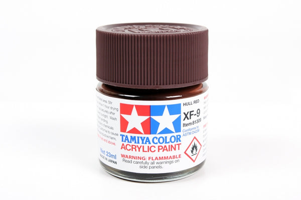 Tamiya America, Inc Acrylic XF9 Flat, Hull Red, TAM81309