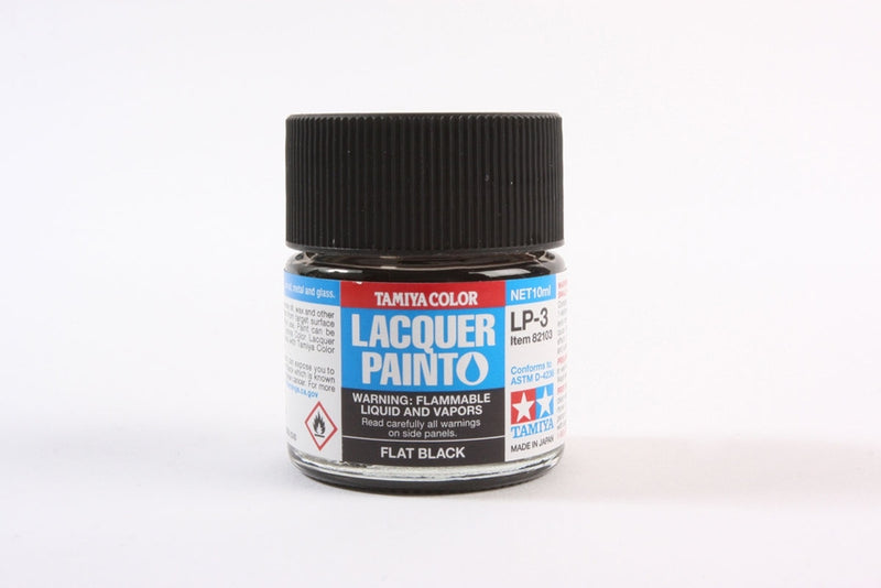 Tamiya Color Lacquer Paint 1st LP-3 Flat Black 10ml