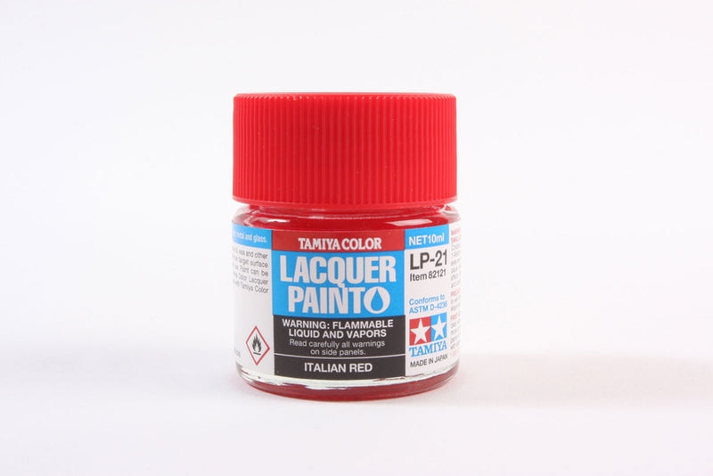 TAM82121 Tamiya Lacquer Paint LP-21 Italian Red 10ml (1/3 fl oz)