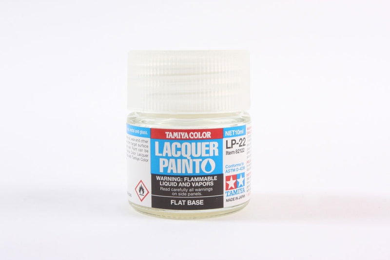 TAM82122 Tamiya Lacquer Paint LP-22 Flat Base 10ml (1/3 fl oz)