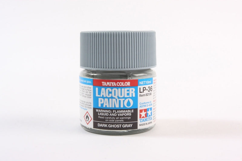 TAM82136 Tamiya Lacquer Paint LP-36 Dark Ghost Gray 10ml