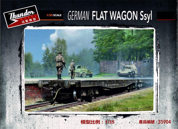 TND35904 - 1/35 Thunder Model German Flat Wagon SSYL Railroad