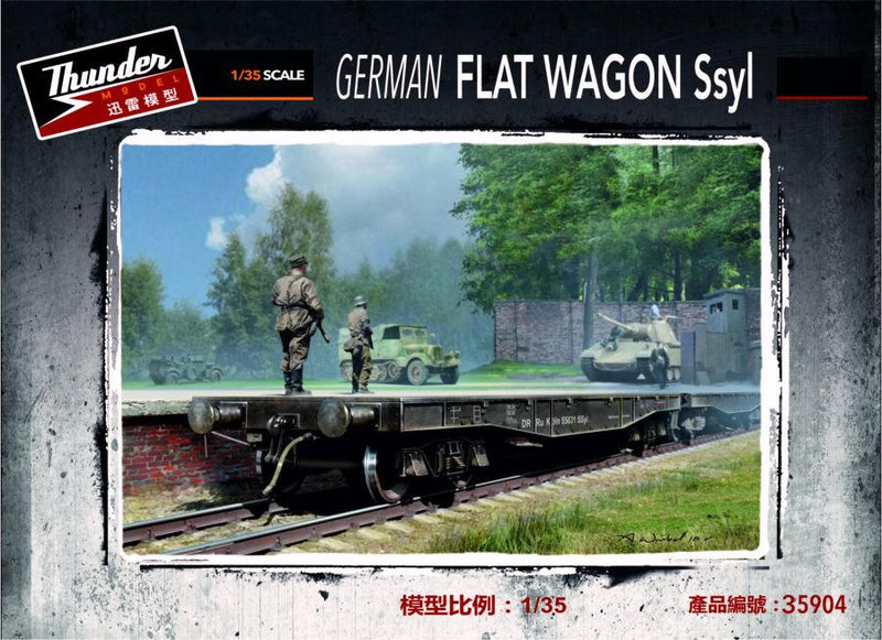 TND35904 - 1/35 Thunder Model German Flat Wagon SSYL Railroad