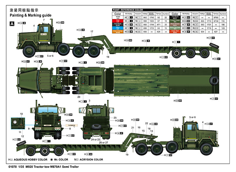 M920 Tractor tow M870A1 Semi Trailer