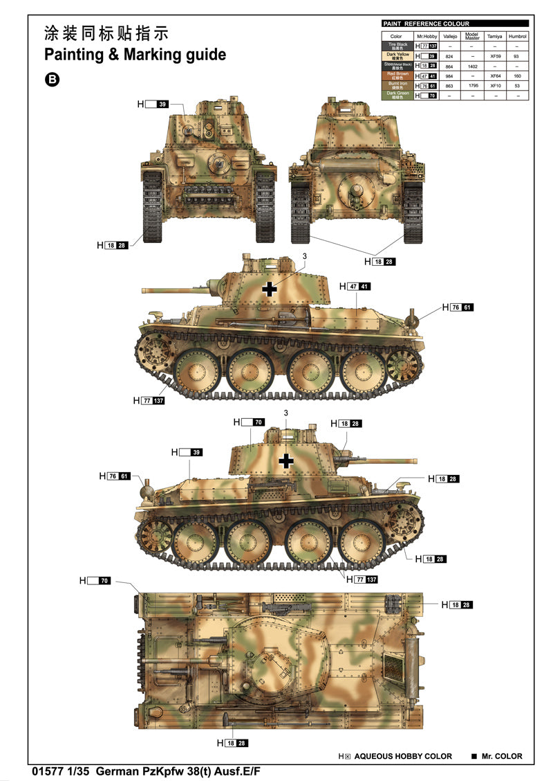 GERMAN PZKPFW 38(T) AUSF.E/F