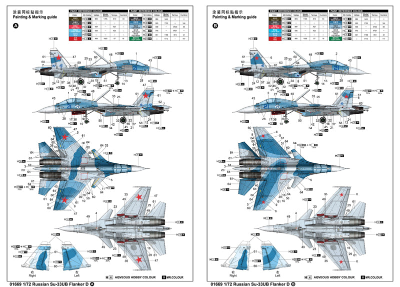SU-33UB FLANKER D 1/72