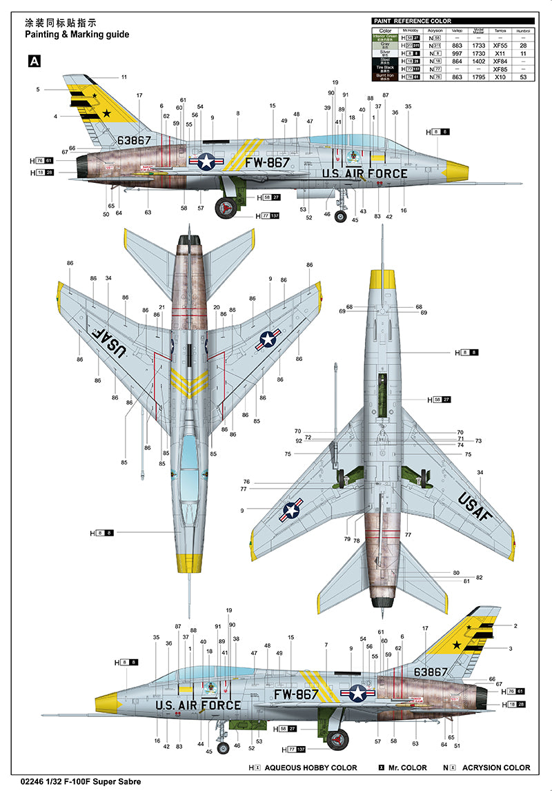 F-100F SUPER SABRE 1/32