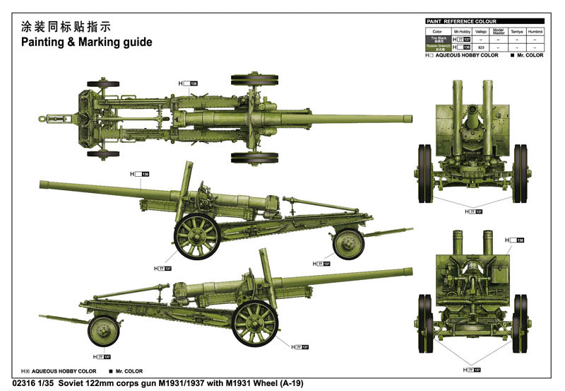 SOVIET 122MM CORPS  GUN M1931/1937