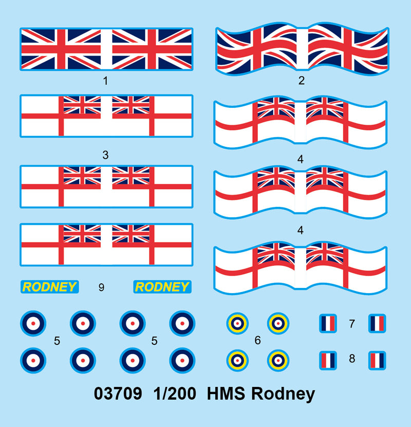 HMS Rodney British WWII Battleship