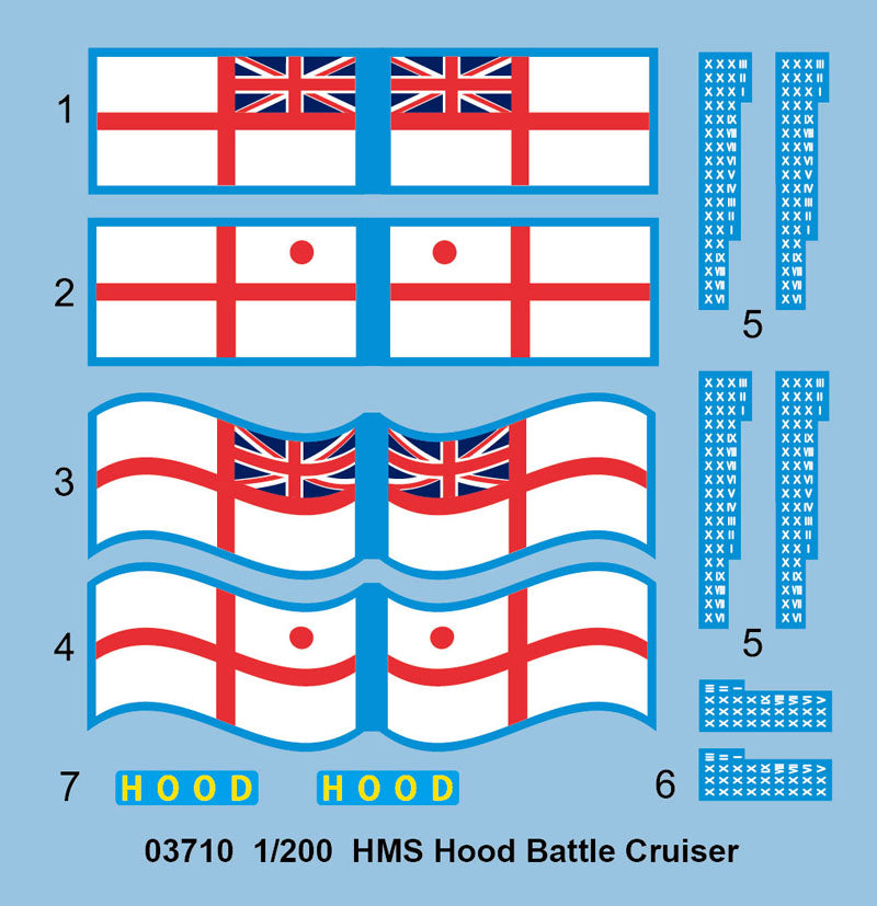 HMS HOOD BATTLE CRUISER 1/200