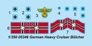 German Heavy Cruiser Blucher Model Kit