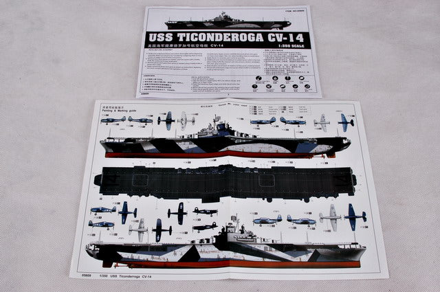 USS Ticonderoga CV14 Aircraft Carrier Model Kit