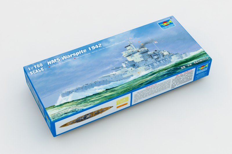 Scale Model Box HMS WARSPITE 1942 1/700