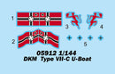 DKM NAVY TYPE VII-C U-BOAT 1/144