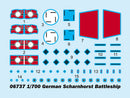 GERMAN SCHARNHORST BATTLESHIP 1/700