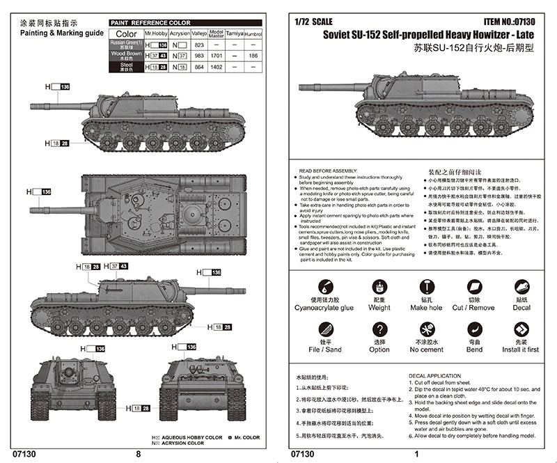 SU-152 HEAVY HOWITZER - LATE 1/72