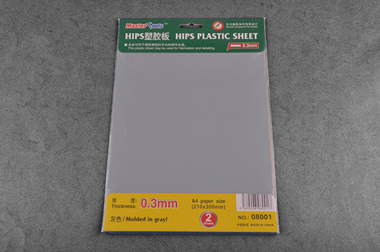 HIPS PLASTIC SHEET  0.3MM 210X300MM*2PCS