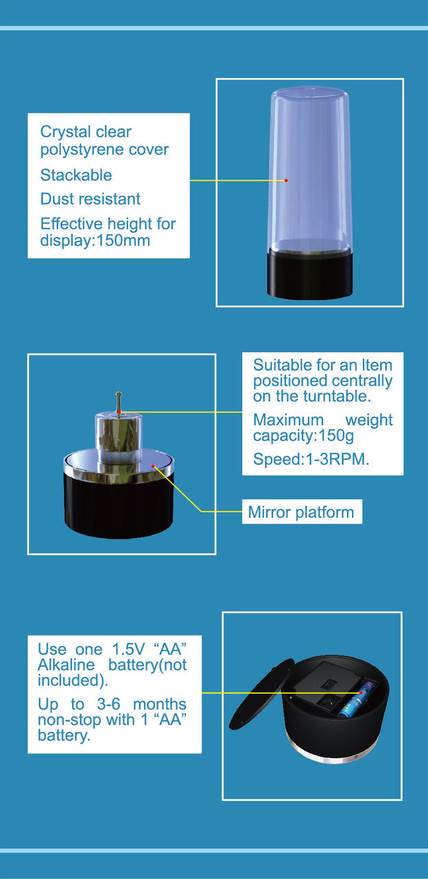 TURNTABLE 84X47 W/116MM DOME TOP