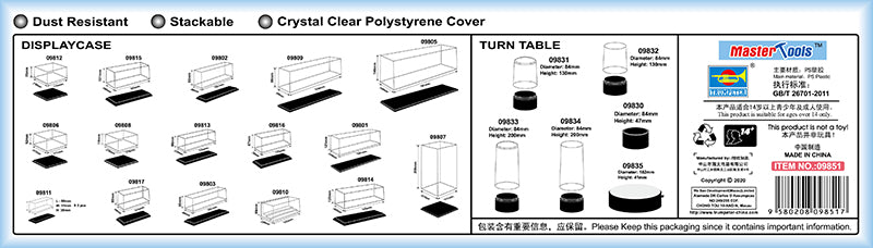 DISPLAY CASE W/MIRROR BASE 359X89X89MM