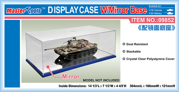 DISPLAY CASE W/MIRROR BASE 364X186X121MM