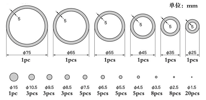 PLASTIC CIRCLE BOARDA-SET - 0.5MM