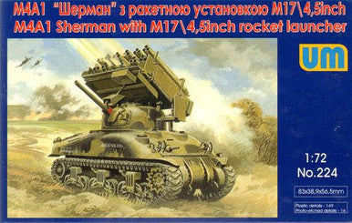 1/72 Uni Model Tank M4A1 with M17/4.5inch rocket launcher