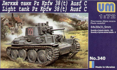 1/72 Uni Model Light tank PzKpfw 38(t) Ausf.C