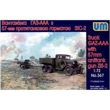 1/72 Uni Model Truck GAZ-AAA with 57mm Gun ZIS-2