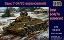 1/72 Uni Model Tank T34/76-E screened