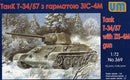1/72 Uni Model Soviet tank T-34/76-57 with gun ZIS-4
