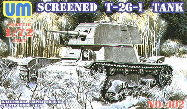 1/72 Uni Model Screened T-26-1 tank