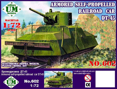 1/72 Uni Model Armored self-propelled railroad car DT-45